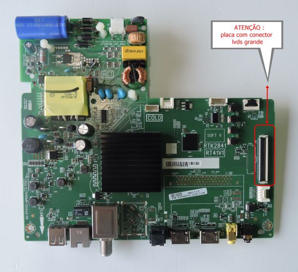 Placa Principal Tv Tcl - 32s6500s - Atenção Lvds Grande